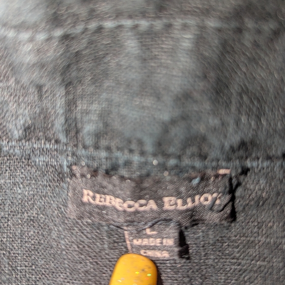 Black Sleeveless Button Down Shirt with Fringe - Picture 8 of 10